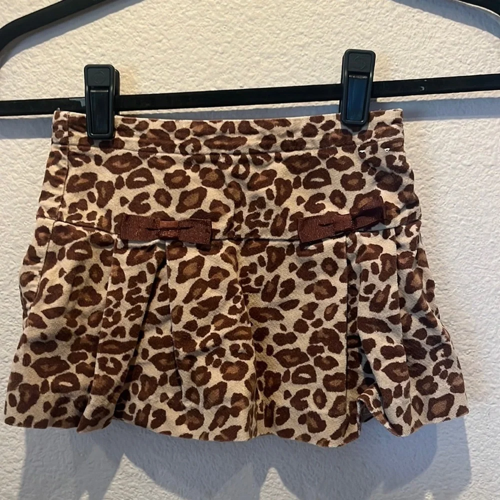 Gymboree Girl’s Teacher’s Pet Leopard Print Skirt Skort Size 3